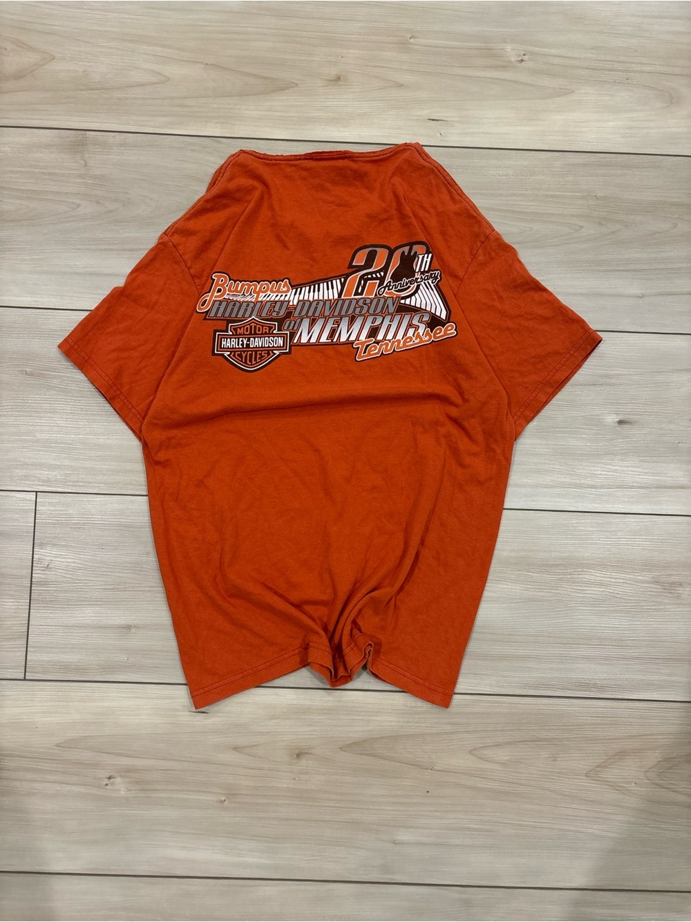Vintage Harley-Davidson Women’s Orange Memphis Tennessee distressed Graphic Tee